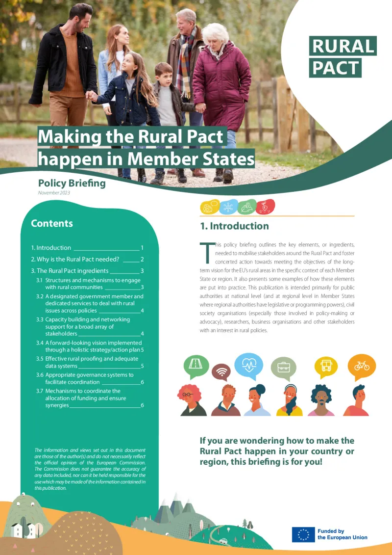 Policy Briefing: 'Making the Rural Pact happen in Member States'